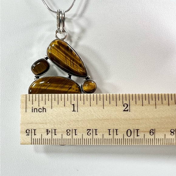 Exotic 🐯👀 Tiger Eye Pendant & Bracelet 925 Gemstone Set - Picture 8 of 11